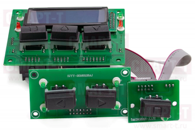 Плата дисплея и контроля температуры MEFU (3 серые, прямоугольные кнопки)